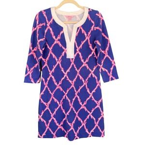 T11 Lilly Pulitzer‎ Shift Dress Coral Me Maybe Print Preppy Resort Coastal Tunic